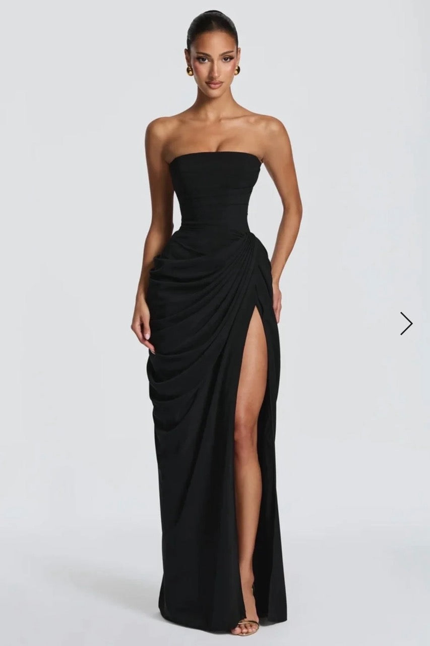 Babyboo Cyra Maxi Dress Black size 8 (S) by Babyboo available for hire in Ivanhoe, VIC