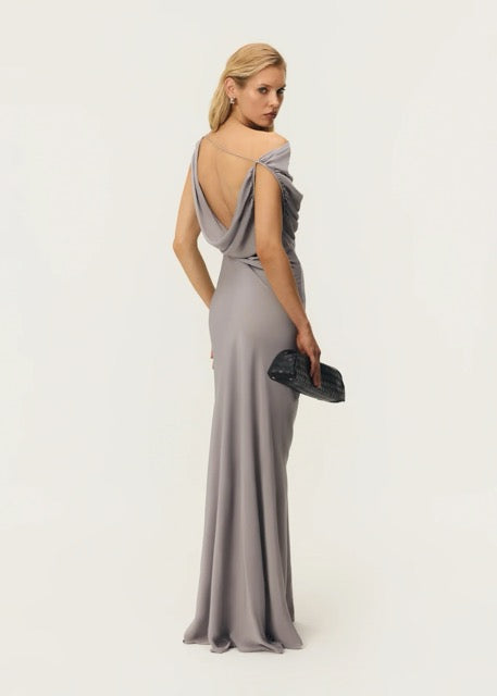 ARCINA ORI JORDI DRESS MOONSTONE SIZE 8 (S) by Arcina Ori available for hire in Ivanhoe, VIC