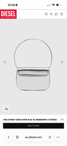 1DR-ICONIC SHOULDER BAG IN MIRRORED LEATHER by Diesel available for hire in Australia