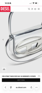 1DR-ICONIC SHOULDER BAG IN MIRRORED LEATHER by Diesel available for hire in Australia