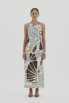 Lola Pleated Midi Dress by SIR available for hire in Australia