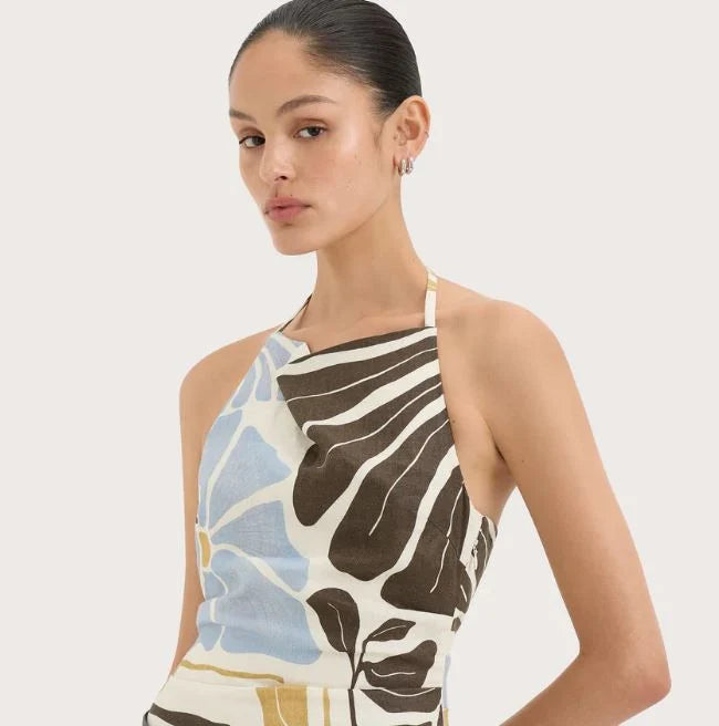 Lola Pleated Midi Dress by SIR available for hire in Australia