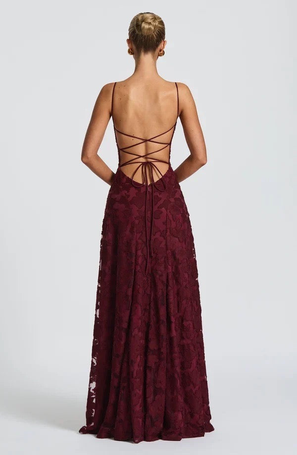 Babyboo Fashion Francis Maxi Dress Cherry Lacquer Size 8 by Babyboo available for hire in Ivanhoe, VIC