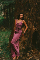 ANCE GRIA ATLEIN GOWN PLUM SIZE 6 8 10 by Ance Gria available for hire in Ivanhoe, VIC