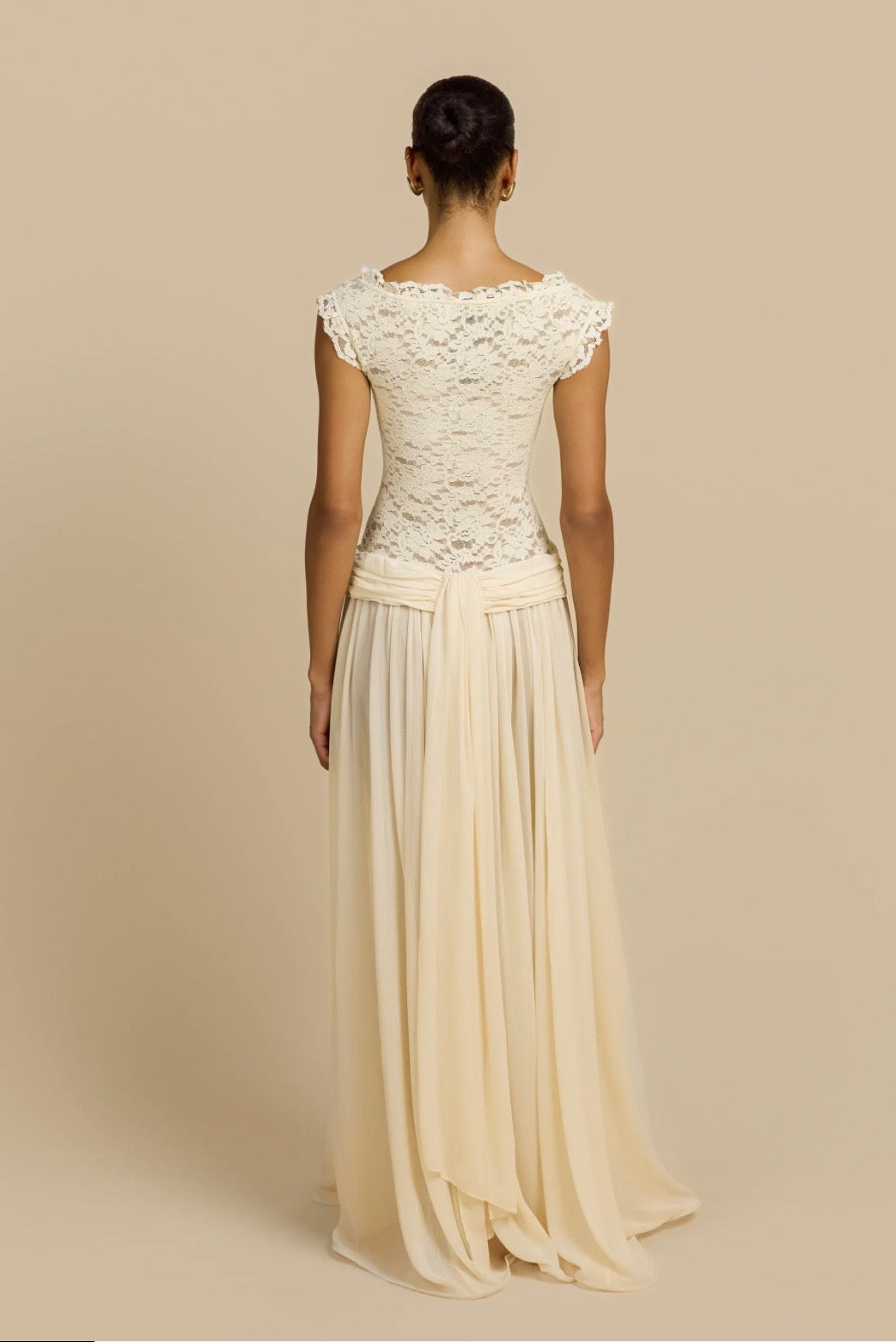 Arabella in Beige by Arcina Ori available for hire in Australia