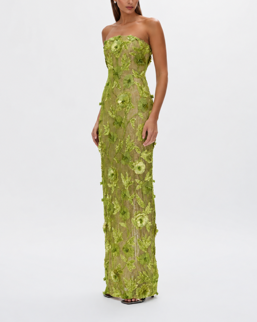 Pierre Gown Citrus Size 10 by Rachel Gilbert available for hire in Hampton East, VIC