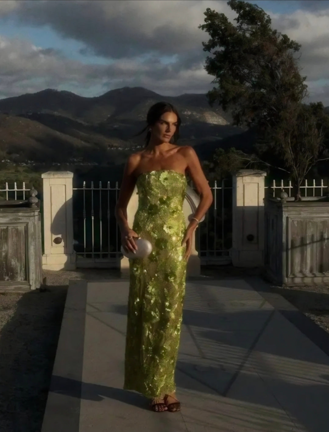 Pierre Gown Citrus Size 10 by Rachel Gilbert available for hire in Hampton East, VIC