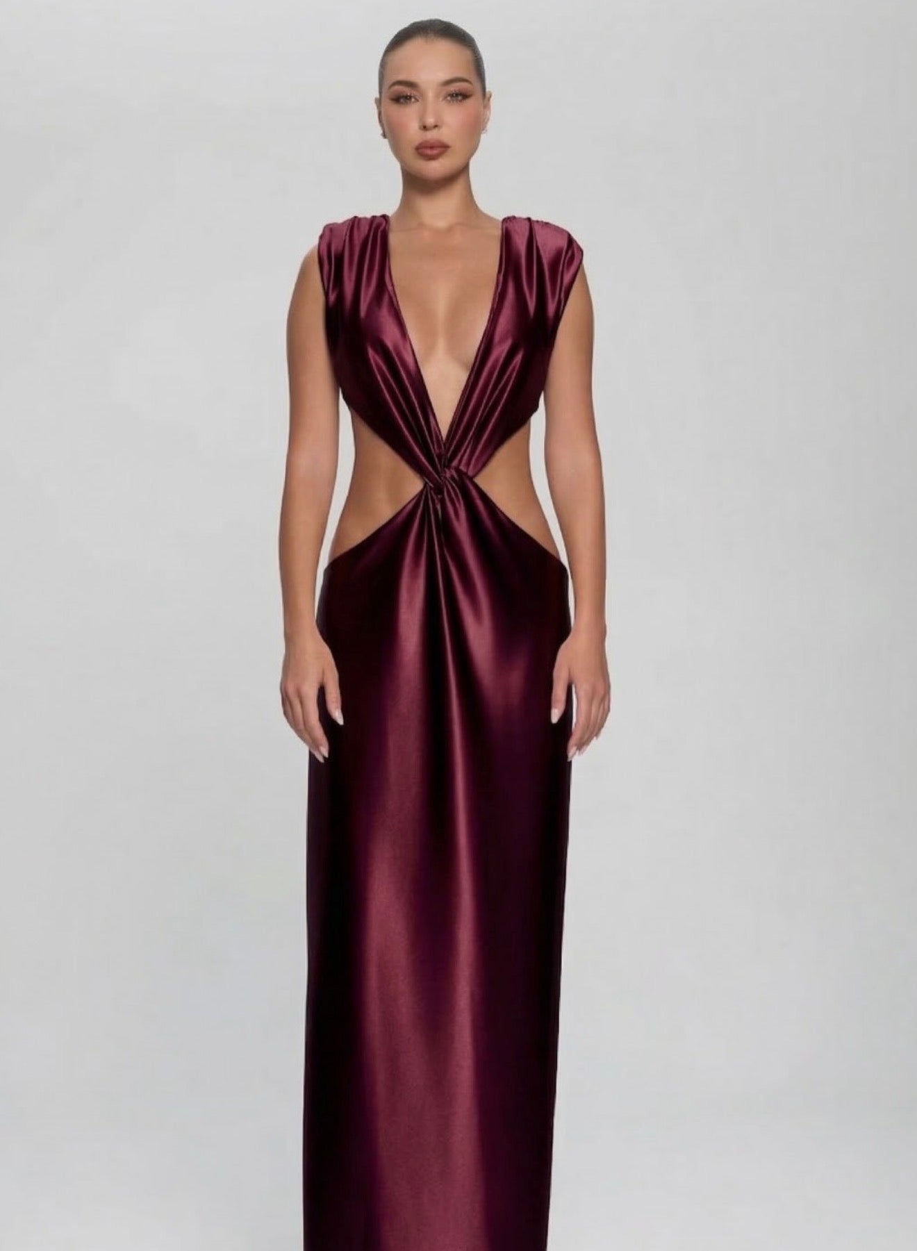 Vixen Maxi - Wine  by Cinzee available for hire in Bondi, NSW