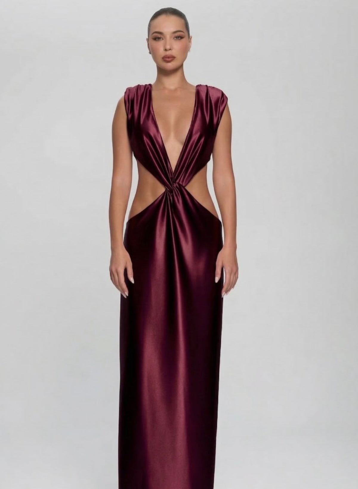 Vixen Maxi - Wine  by Cinzee available for hire in Bondi, NSW