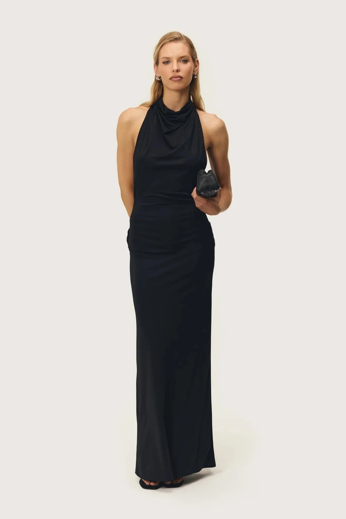 Ance Gria Jean Dress Black Size 8 by Ance Gria available for hire in Ivanhoe, VIC