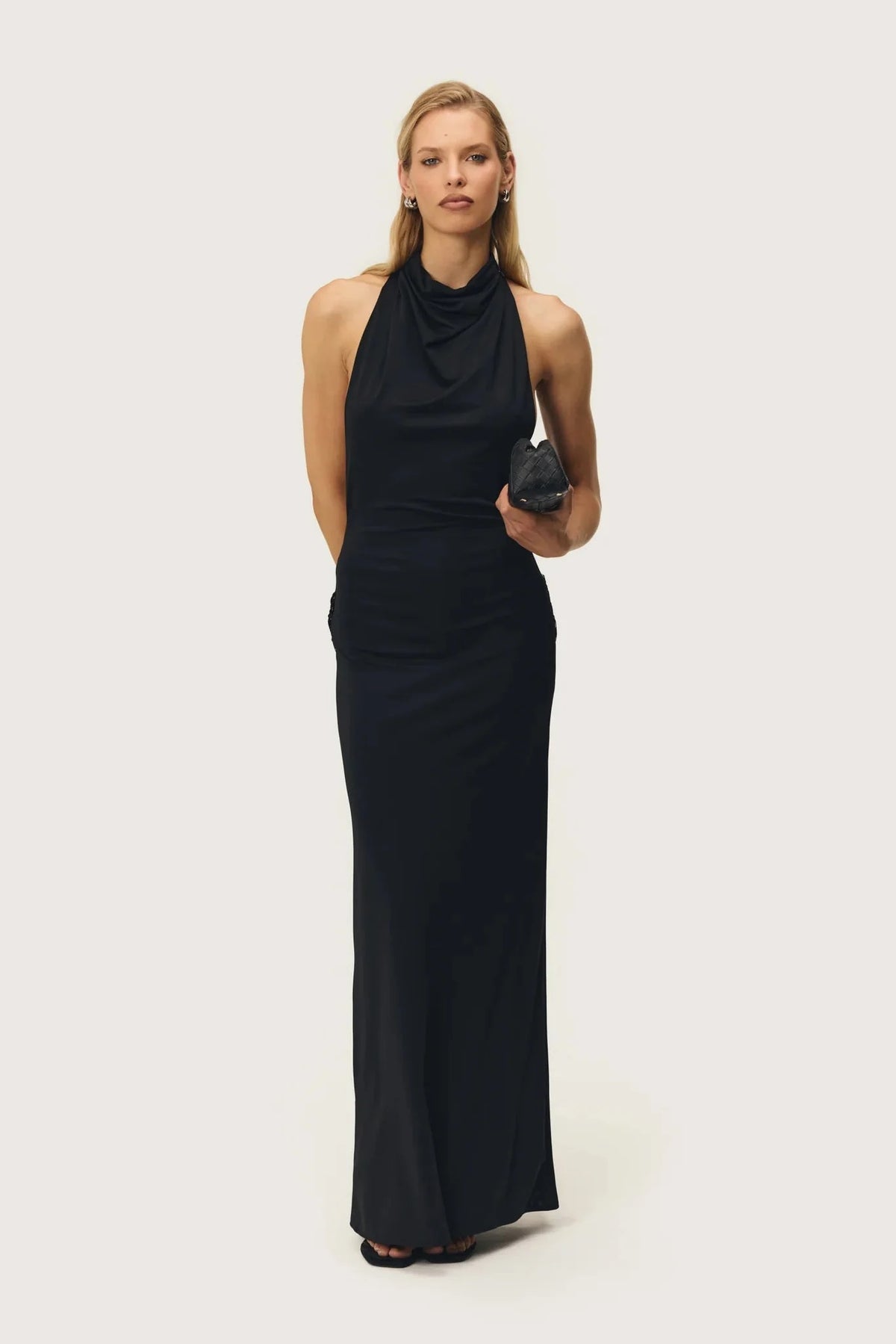 Ance Gria Jean Dress Black Size 8 by Ance Gria available for hire in Ivanhoe, VIC