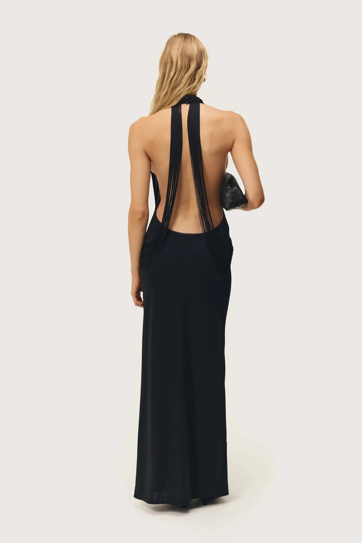 Ance Gria Jean Dress Black Size 8 by Ance Gria available for hire in Ivanhoe, VIC