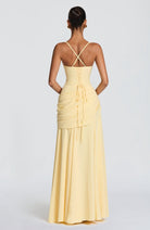 Sura Maxi Dress - Yellow by Babyboo available for hire in Australia