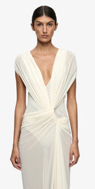 Leia Drape Gown by Bec & Bridge available for hire in Barrack Point, NSW