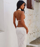 Albinae Maxi Dress Bright White by Outcast available for hire in Australia