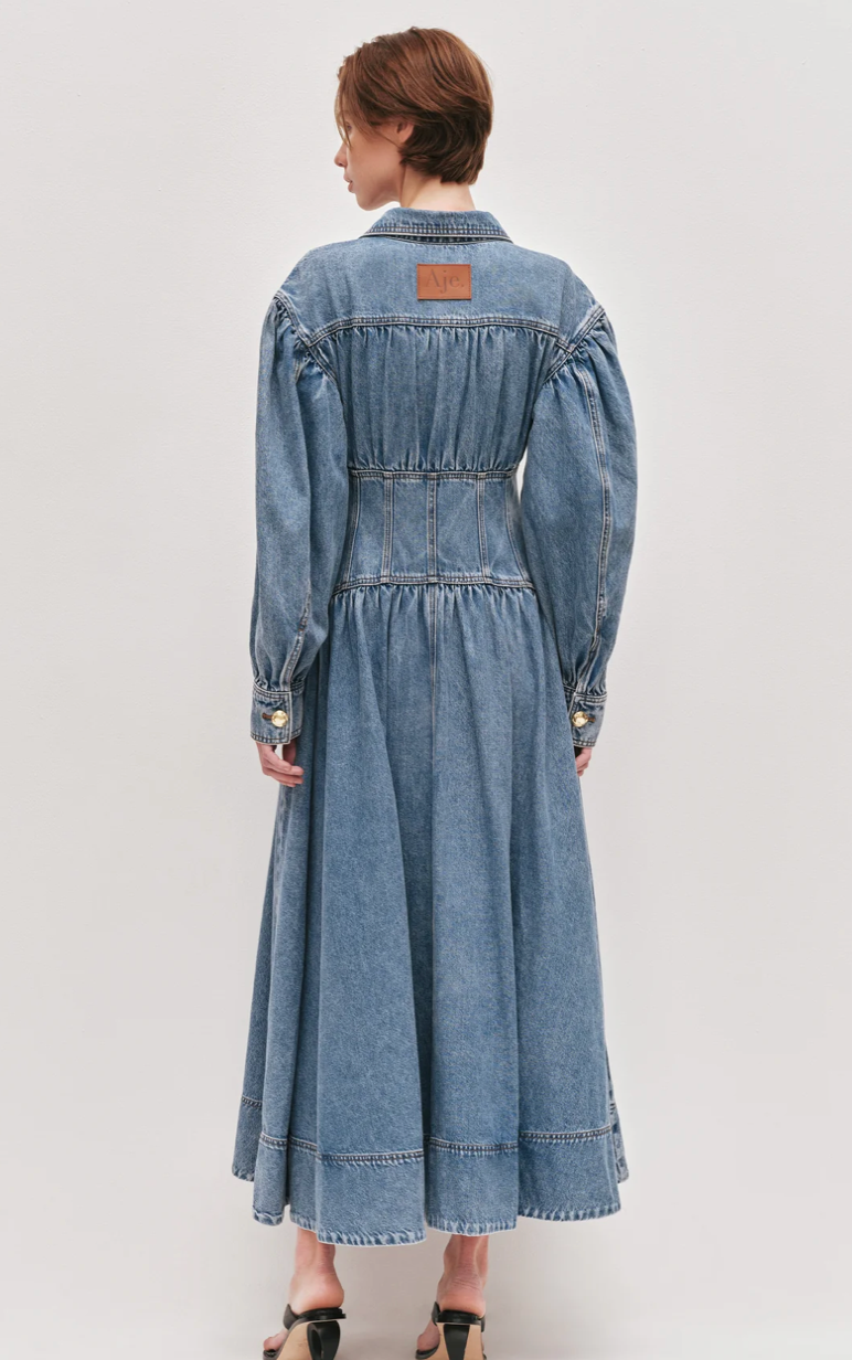 Lorraine Denim Dress by Aje available for hire in Australia
