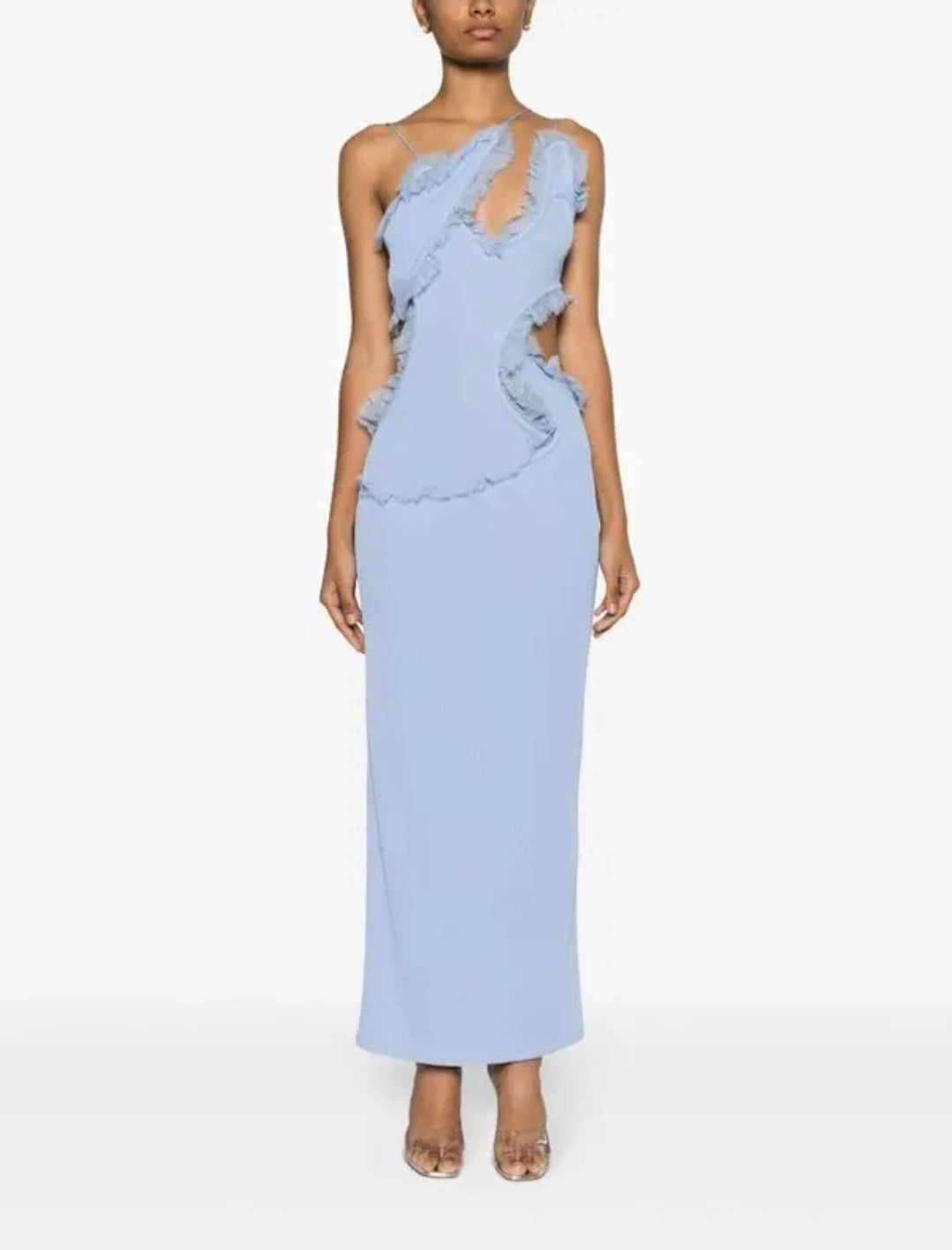 Christopher Esber Carina Interlinked Dress Blue by Christopher Esber available for hire in Hampton East, VIC