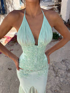 Rosabella in Mint  by Mali Marea available for hire in Sydney, NSW