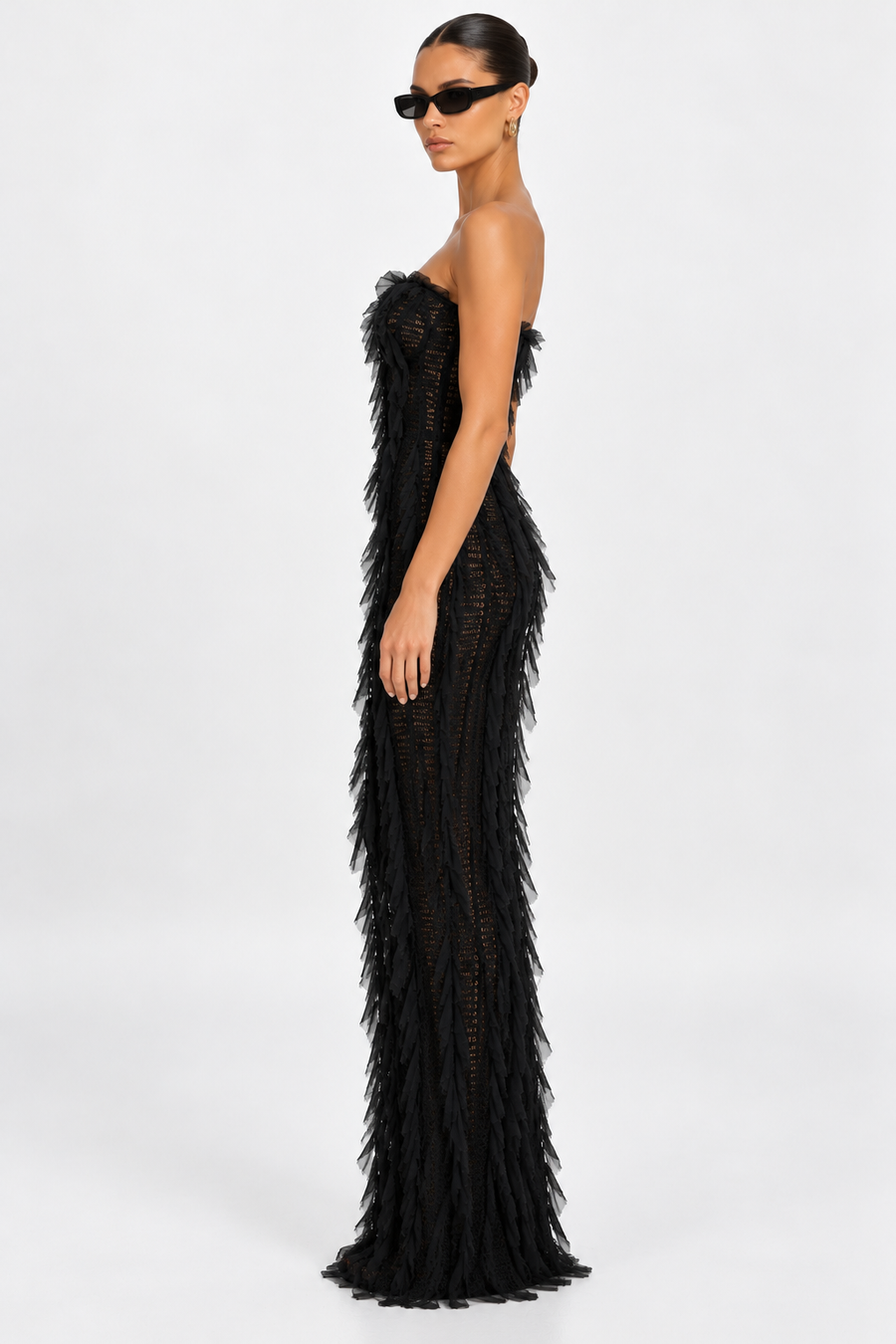 Jefre Sei Jasmine Gown Black  by Jefre Sei available for hire in Hampton East, VIC