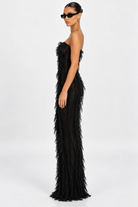 Jefre Sei Jasmine Gown Black  by Jefre Sei available for hire in Hampton East, VIC