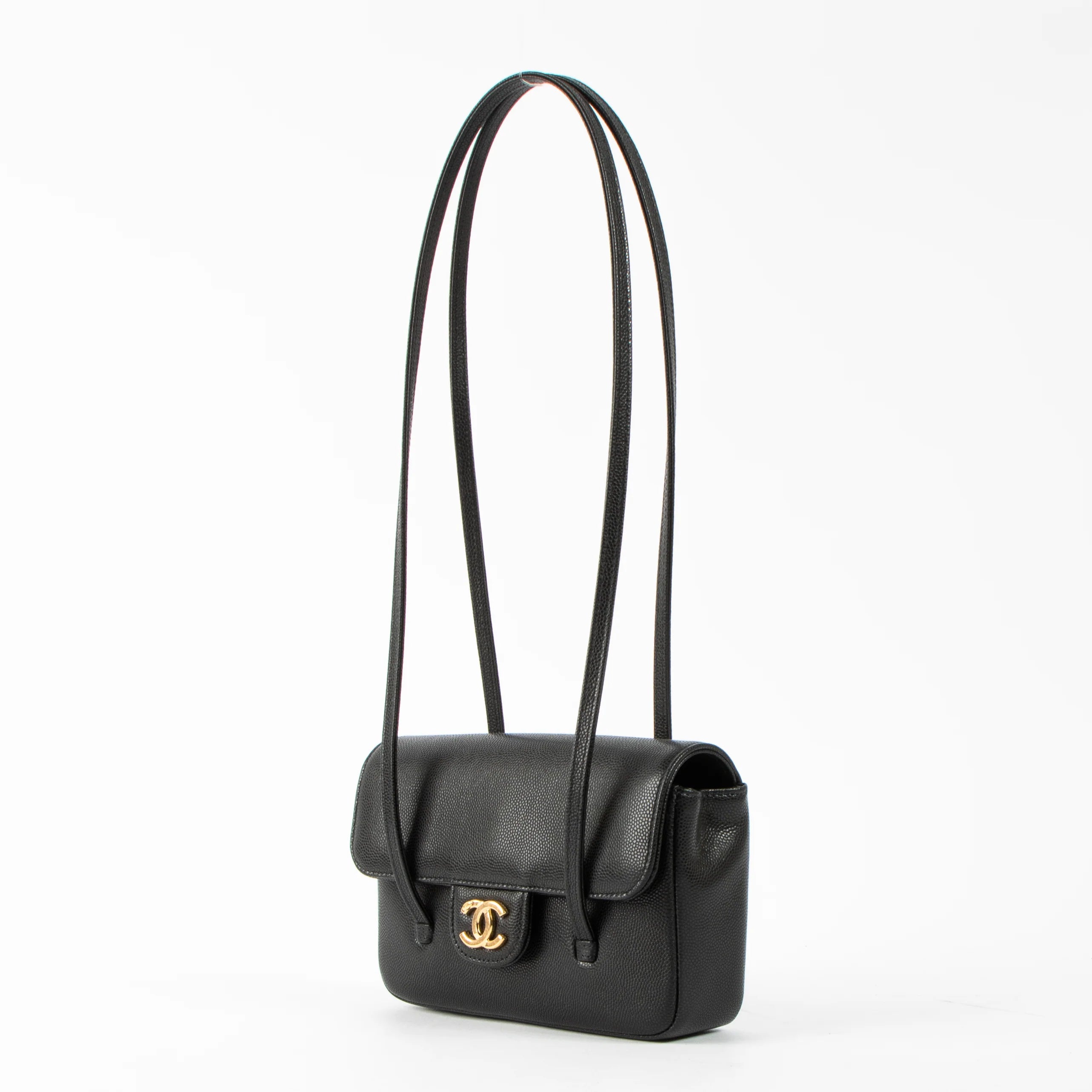 CHANEL 26P BLACK CAVIAR MINI PREPPY COCO BAG by Chanel available for hire in Sydney, NSW