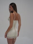 Emi corset micro dress  by Mali Marea available for hire in Bondi, NSW