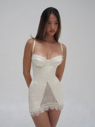 Emi corset micro dress  by Mali Marea available for hire in Bondi, NSW
