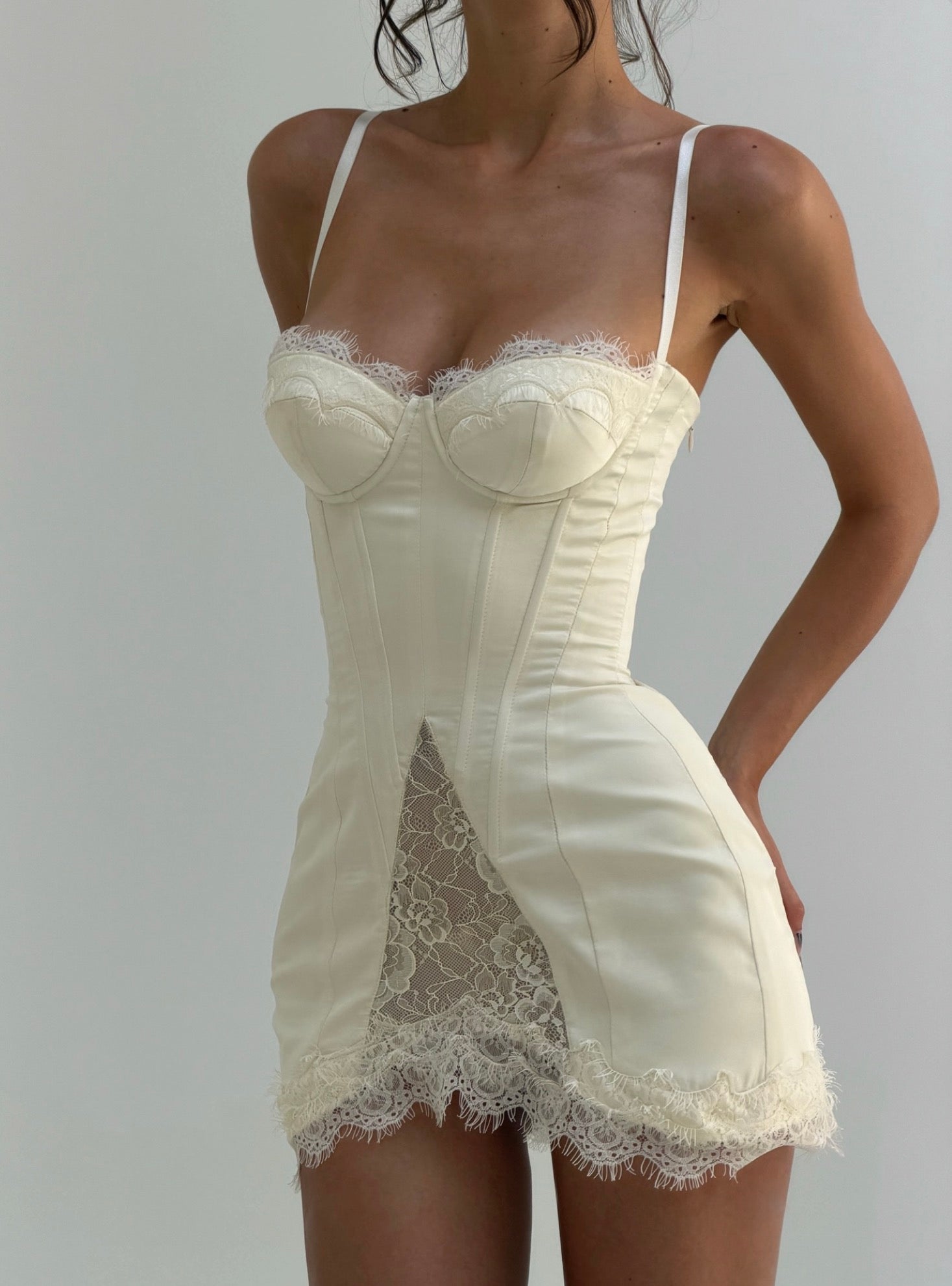 Emi corset micro dress  by Mali Marea available for hire in Bondi, NSW