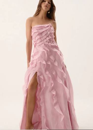 AJE Allarie Gown Pink Size 10 (FOR HIRE) by Aje available for hire in Australia