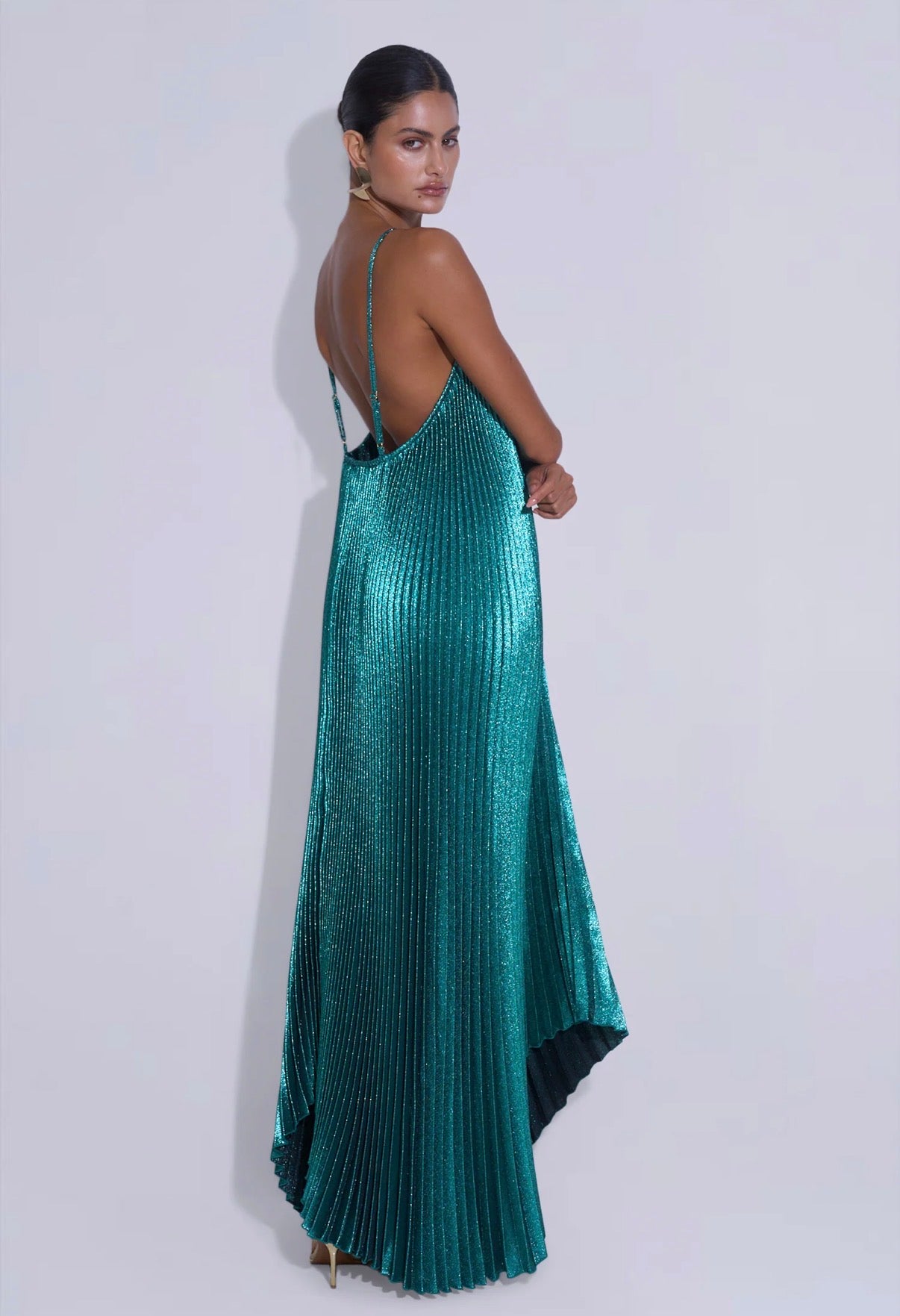 The Muse gown in jewel glitter  by Lidee available for hire in Sydney, NSW