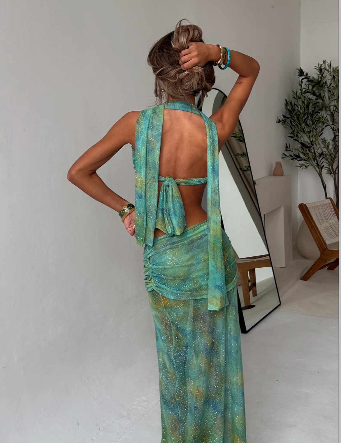 Aquamarine set by Luana the Label available for hire in Gold Coast, Queensland