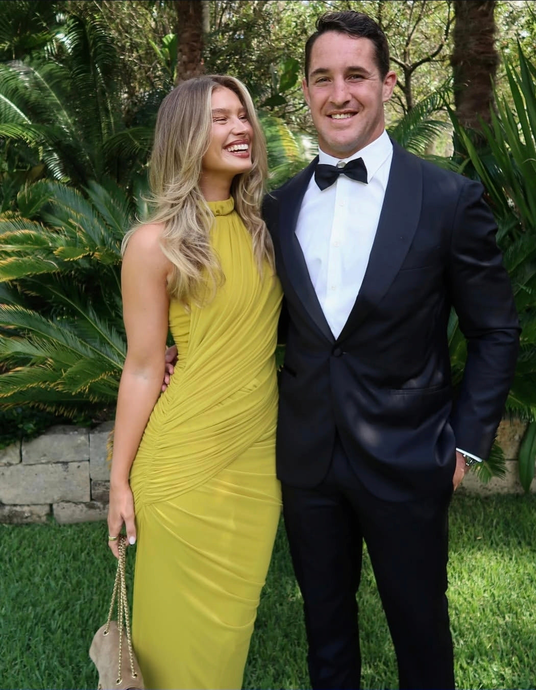 Clara Gown Citron by Jefre Sei available for hire in Hampton East, VIC
