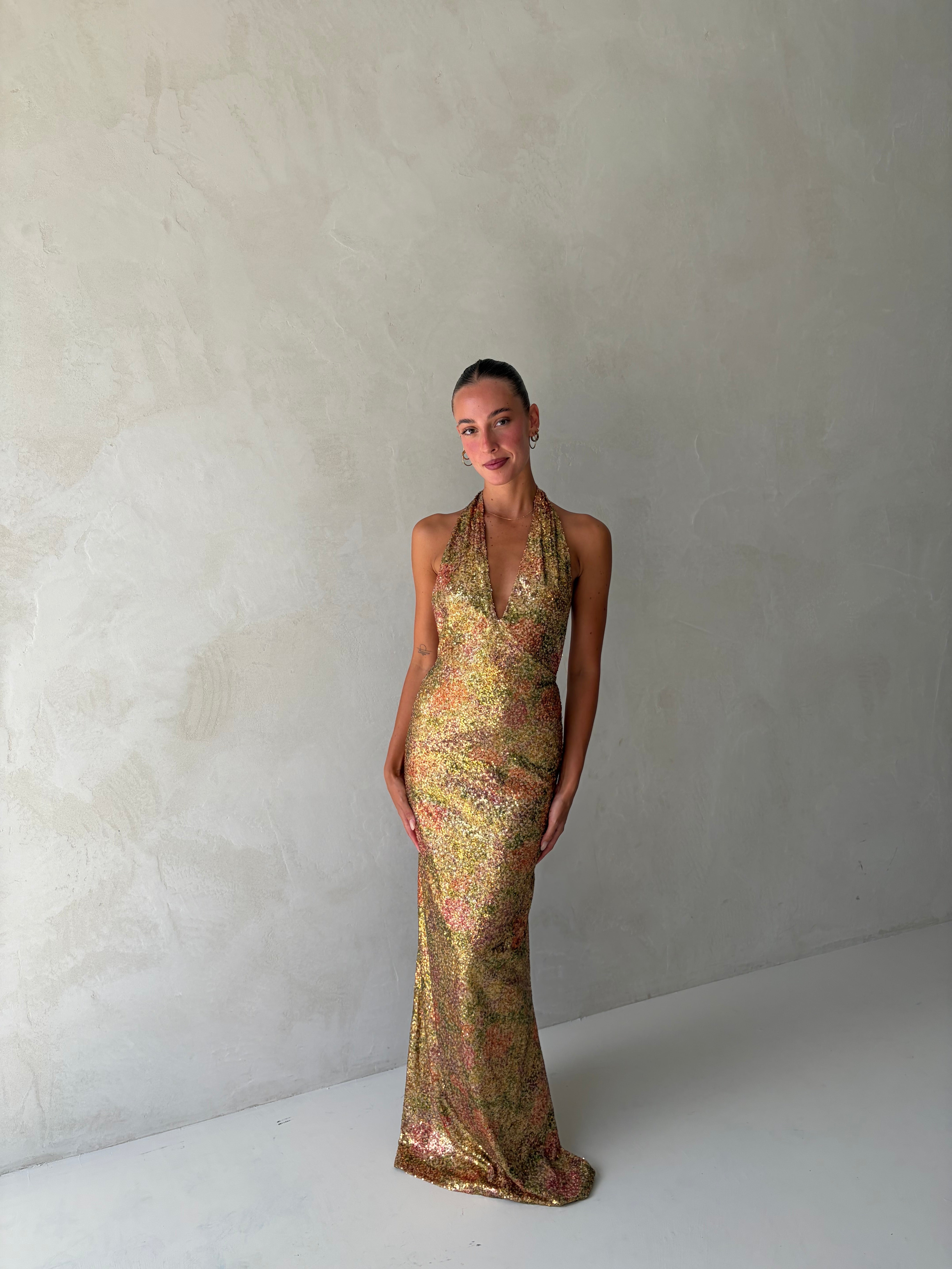 Liana Dress in Fleur Sequin