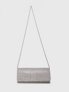 Silver Diamonte Clutch Bag