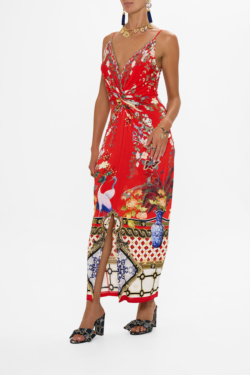 Camilla Strappy Dress With Twist Front