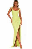 Albina Dyla Lime Gown