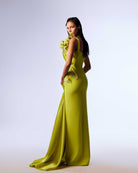 Gaby charbachy Intricate Lace & Organza Mermaid Gown
