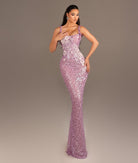 Walone Tesa - Fitted Evening Gown with 3D Floral Embellishment